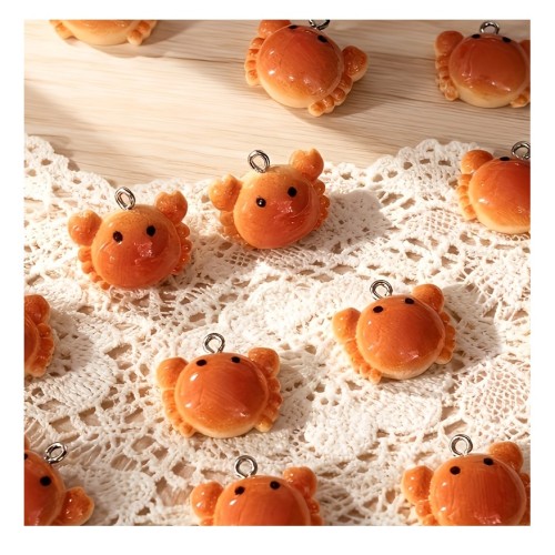 Zawieszka żywiczna Charms Urocze krabiki kraby Kawaii 2 sztuki