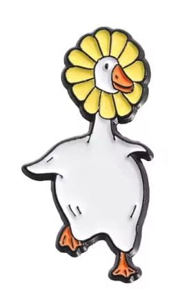 Przypinka emaliowana metalowa PIN Gąska stokrotkowa