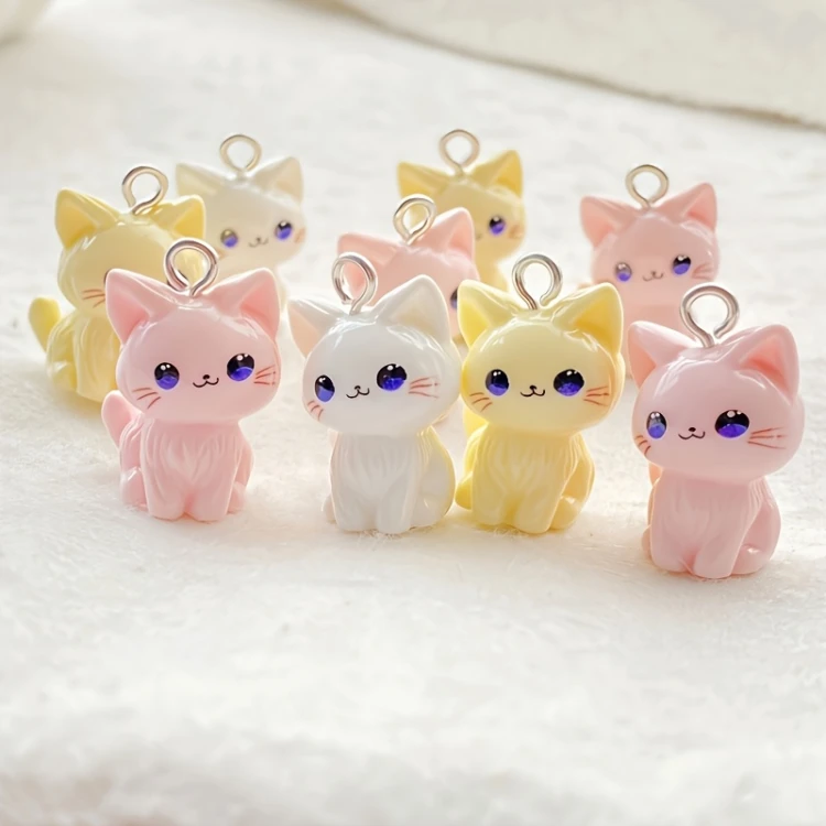 Zawieszka żywiczna Charms Słodkie kociaki kotki 3 sztuki