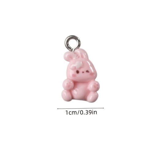Zawieszka żywiczna Charms Urocze zwierzątka Kawaii MIX wzorów 5 sztuk