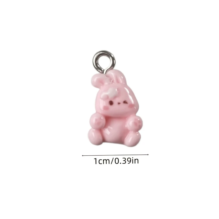 Zawieszka żywiczna Charms Urocze zwierzątka Kawaii MIX wzorów 5 sztuk