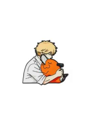 Przypinka emaliowana metalowa PIN Denji i Pochita Chainsaw Man Anime Manga