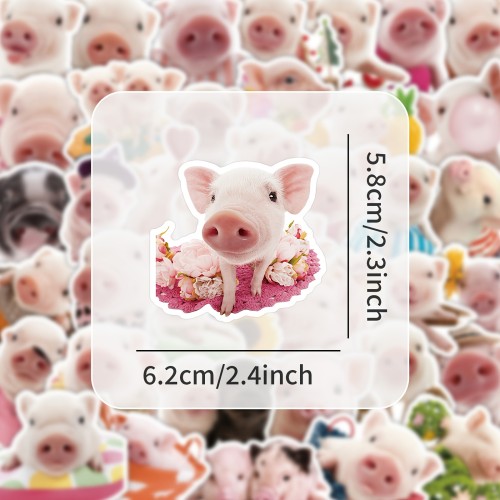 Naklejki winylowe Wlepy Zabawne świnki prosiaczki 50 sztuk STICKERBOMB