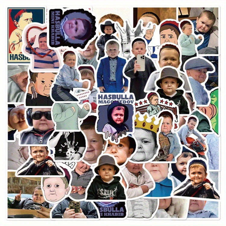 Naklejki winylowe Wlepy Hasbulla Magomedova Memy 50 sztuk STICKERBOMB