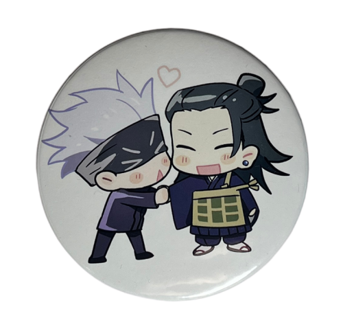 Magnes okrągły na lodówkę Gojo i Geto Chibi Jujutsu Kaisen 58mm