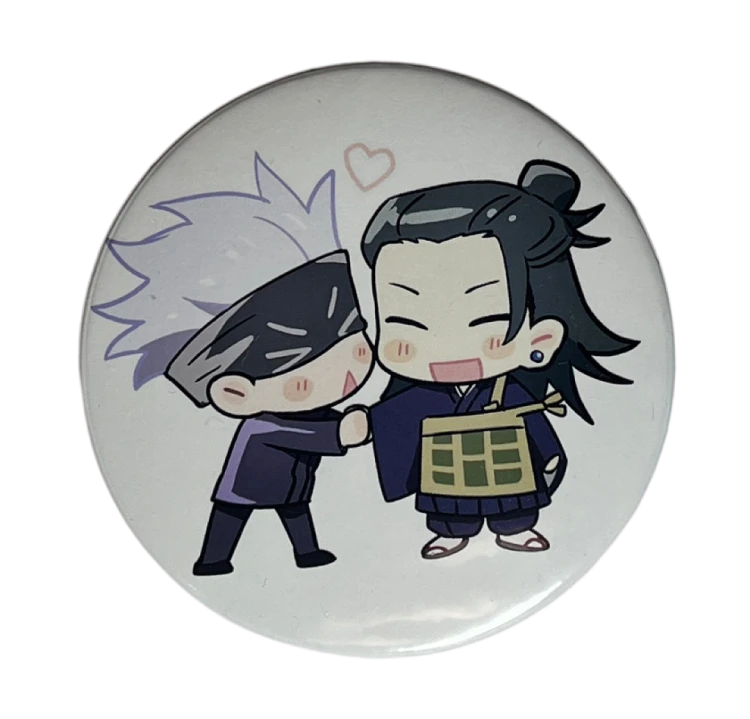 Magnes okrągły na lodówkę Gojo i Geto Chibi Jujutsu Kaisen 58mm