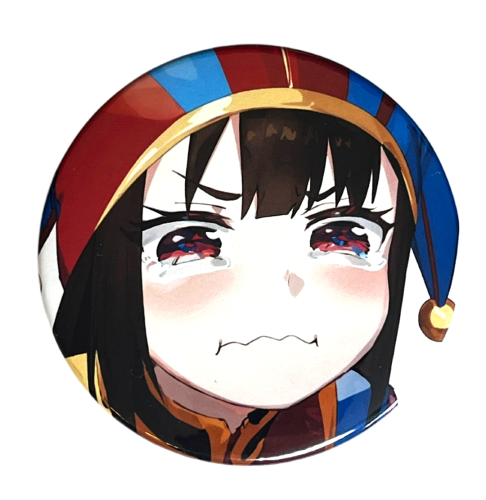 Przypinka button badzik badge Aqua Crying Pomni Memy Śmieszne obrazki 58mm