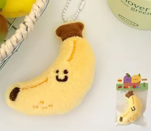 Brelok pluszowy kawaii banan