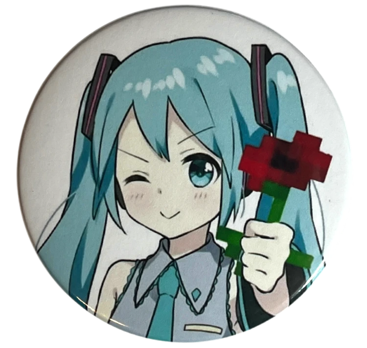 Przypinka button badzik badge Hatsune Miku Vocaloid ver.1 58mm
