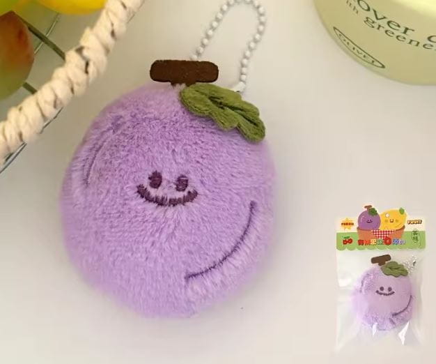 Brelok pluszowy kawaii fioletowa śliwka