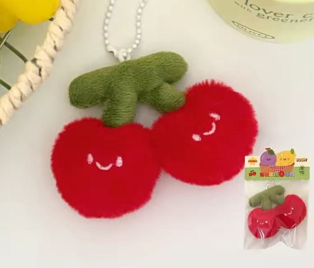 Brelok pluszowy kawaii wisienki wiśnie