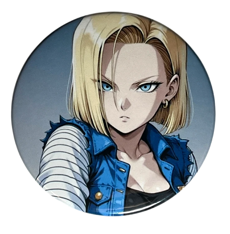 Przypinka button badzik badge C 18 Android 18 Dragon Ball ver.1 58mm