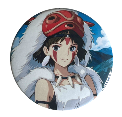 Przypinka button badzik badge San Księżniczka Mononoke Ghibli ver. 1 58mm