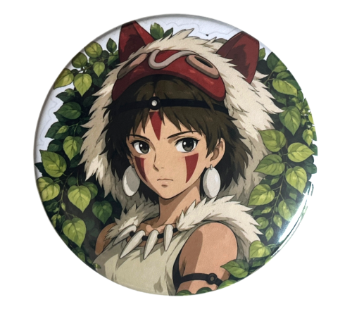 Przypinka button badzik badge San Księżniczka Mononoke Ghibli ver. 2 58mm