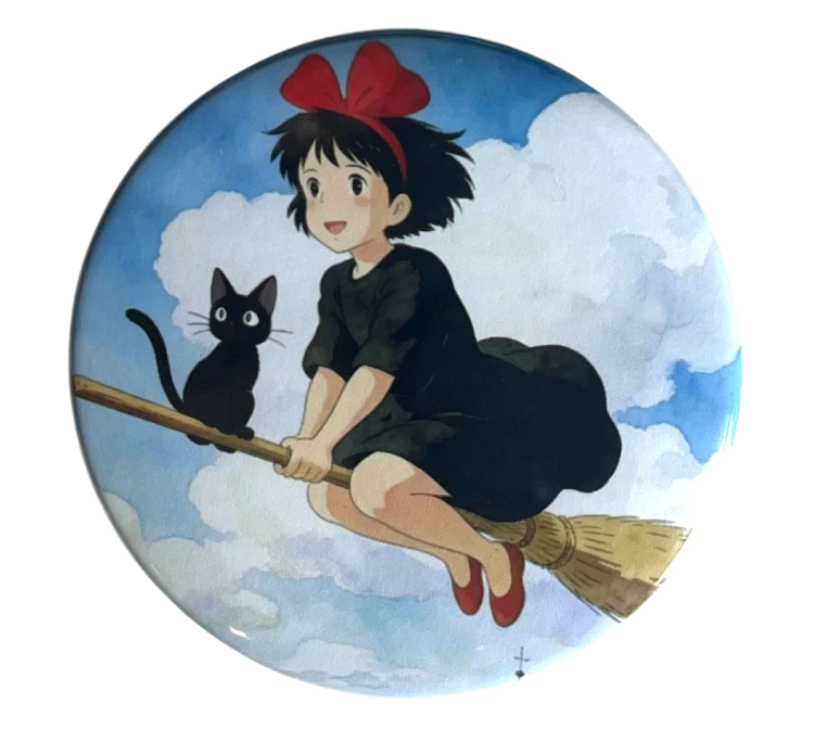 Magnes okrągły na lodówk Jiji Podniebna Poczta Kiki Ghibli ver. 2 58mm