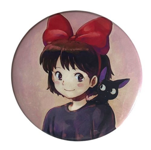 Przypinka button badzik badge Jiji Podniebna Poczta Kiki Ghibli ver. 4 58mm