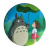 Magnes okrągły na lodówkę Mój sąsiad Totoro Studio Ghibli ver. 1 58mm