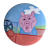 Przypinka button badzik badge George Meme Świnka Peppa 58mm