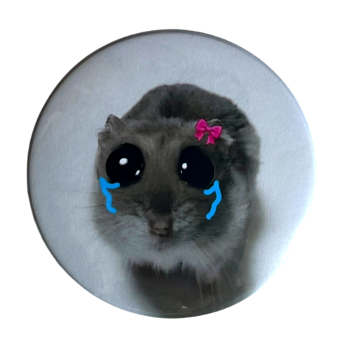 Magnes okrągły na lodówkę Memowy chomik "I'm just a girl" 58mm