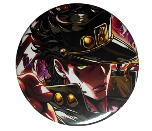 Przypinka button badzik badge Jotaro Kujo ver. 1 JoJo's Bizarre Adventure 58mm