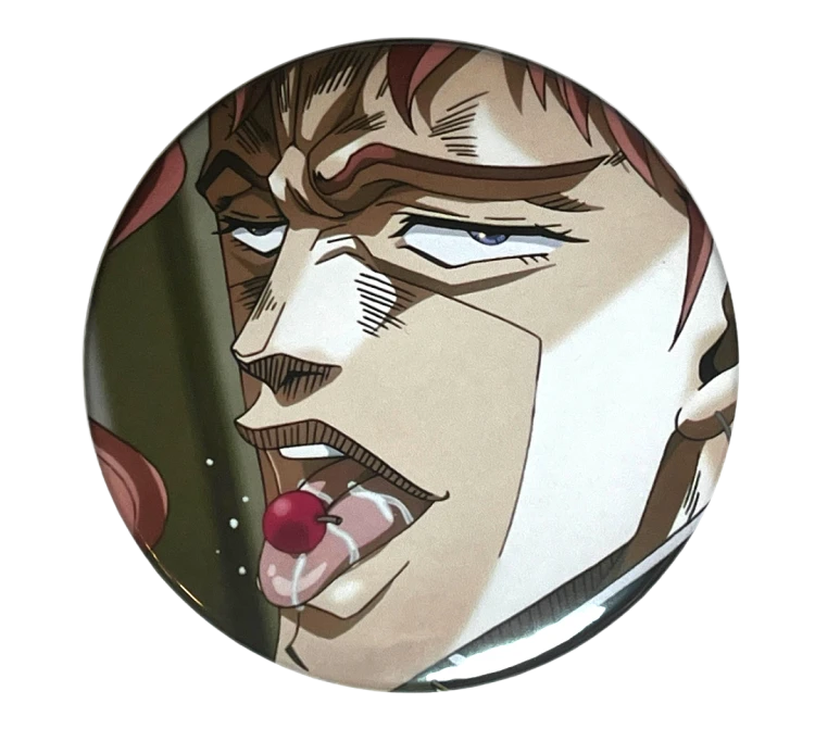 Przypinka button badzik badge Noriaki Kakyoin ver. 1 JoJo's Bizarre Adventure 58mm