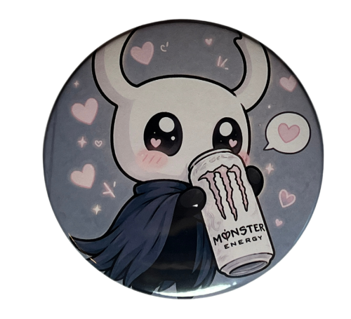 Przypinka button badzik badge Rycerz Hollow Knight ver. 1 58mm
