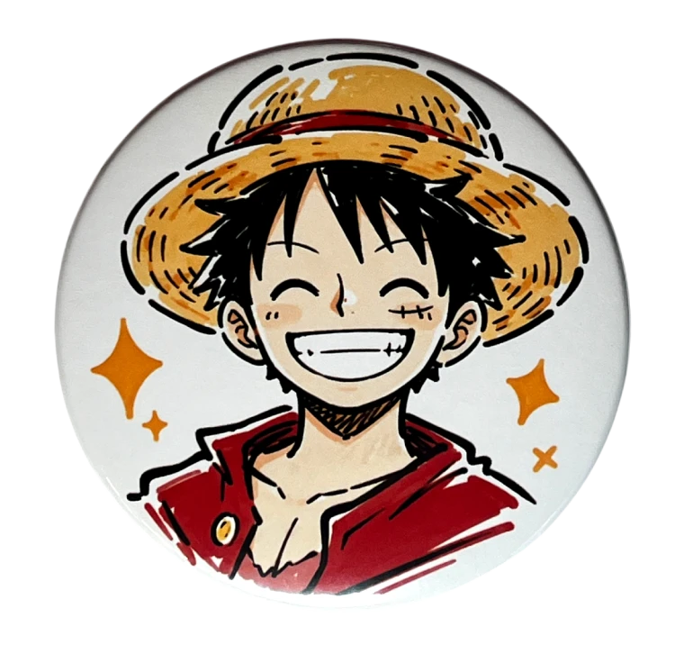 Przypinka button badzik badge Monkey D. Luffy One Piece ver. 1 58mm