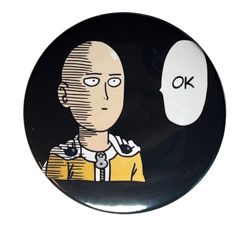 Przypinka button badzik badge Saitama ver. 1 One-Punch Man 58mm