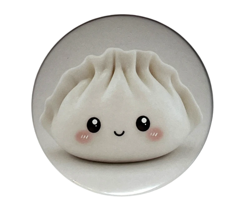 Magnes okrągły na lodówkę Gniotek Pierożek Dumpling ver. 1 58mm
