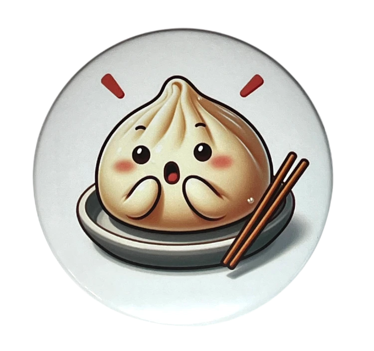 Magnes okrągły na lodówkę Gniotek Pierożek Dumpling ver. 2 58mm
