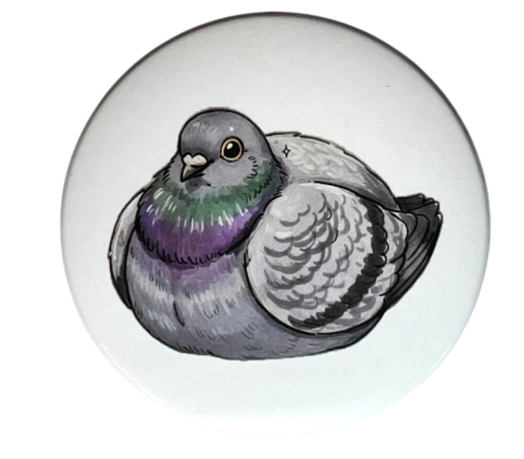 Przypinka button badzik badge Gołąb Pigeon Memy Śmieszne obrazki ver. 2 58mm