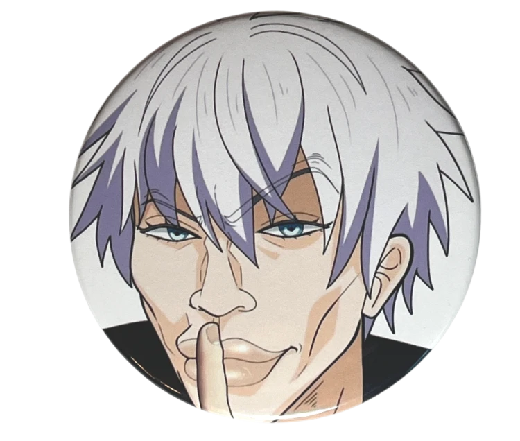 Przypinka button badzik badge Satoru Gojo Sigma Meme Memy Śmieszne obrazki 58mm