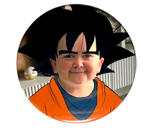 Przypinka button badzik badge Hasbulla Goku Meme Memy 58mm