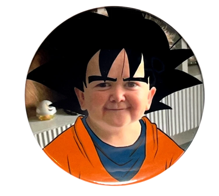 Przypinka button badzik badge Hasbulla Goku Meme Memy 58mm
