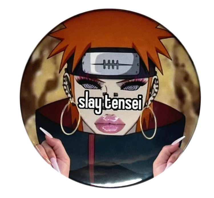 Przypinka button badzik badge Pain Naruto Slay Tensei Meme Memy 58mm