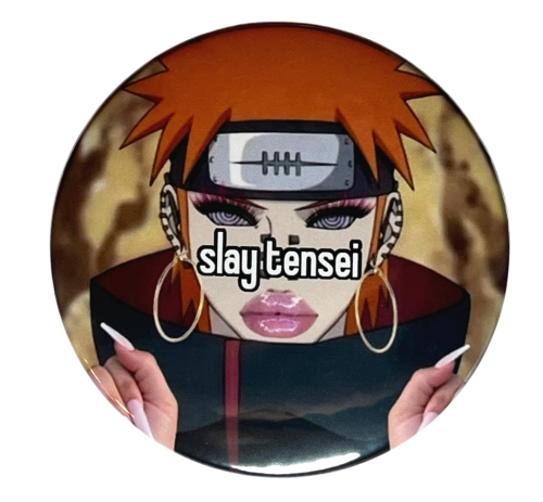 Magnes okrągły na lodówkę Pain Naruto Slay Tensei Meme Memy 58mm