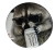 Przypinka button badzik badge Szop Okularnik Monster Meme Memy 58mm