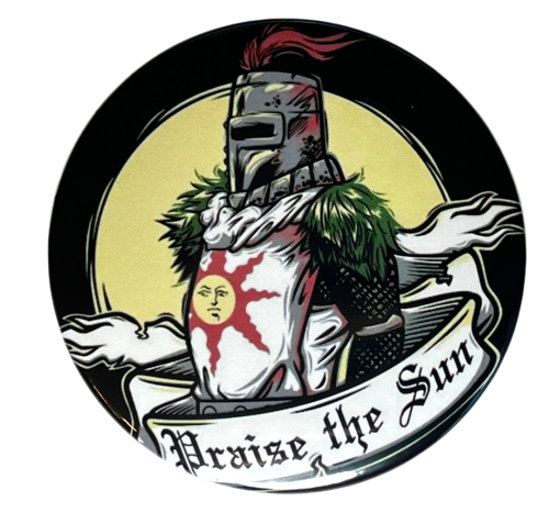 Magnes okrągły na lodówkę Dark Souls Meme Praise the Sun Memy 58mm