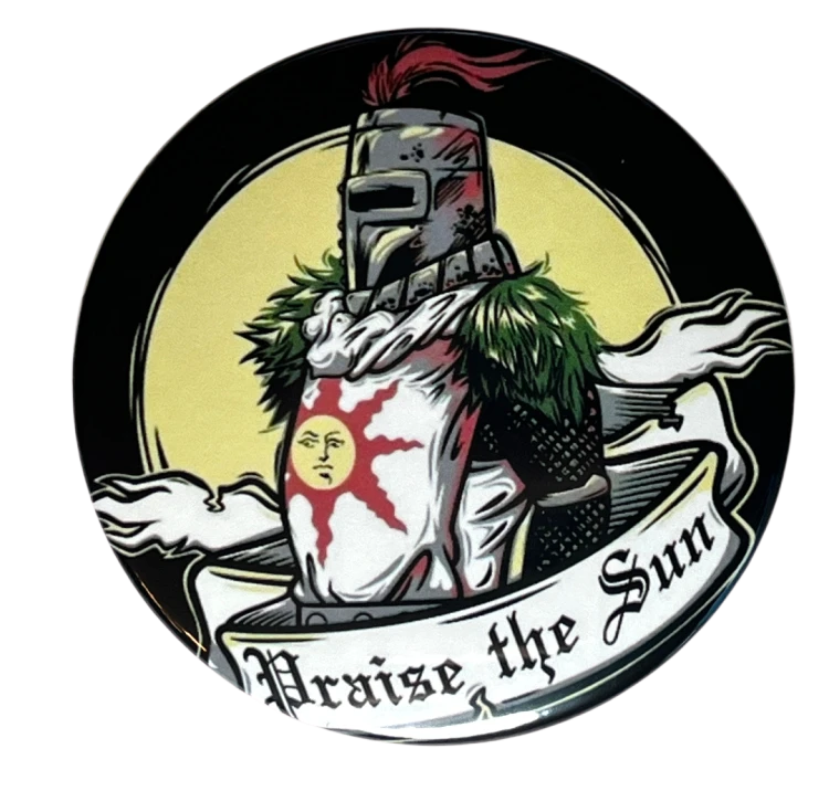 Magnes okrągły na lodówkę Dark Souls Meme Praise the Sun Memy 58mm
