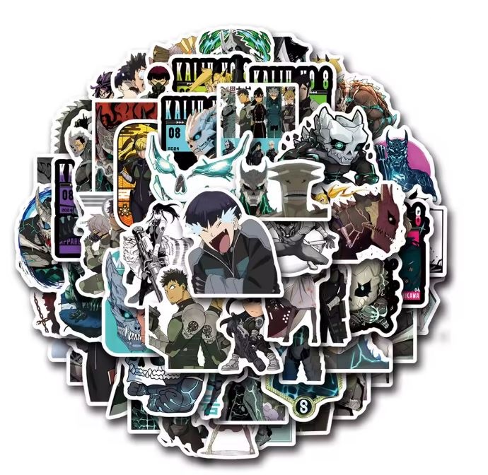 Naklejki winylowe Wlepy Kaiju No. 8 Anime Manga 50 sztuk STICKERBOMB