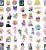 Naklejki winylowe Wlepy Sailor Moon 50 sztuk MIX STICKERBOMB