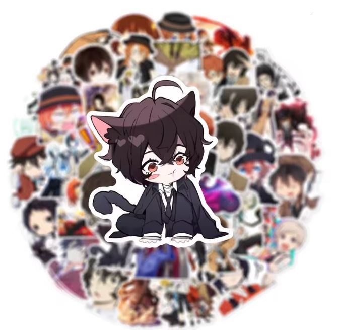 Naklejki winylowe Wlepy Bungo Stray Dogs 50 sztukSTICKERBOMB