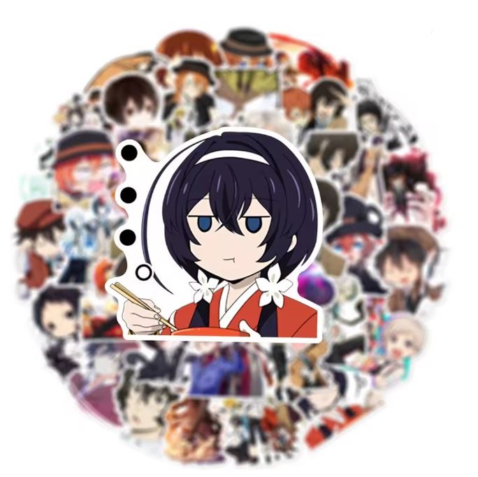Naklejki winylowe Wlepy Bungo Stray Dogs 50 sztukSTICKERBOMB