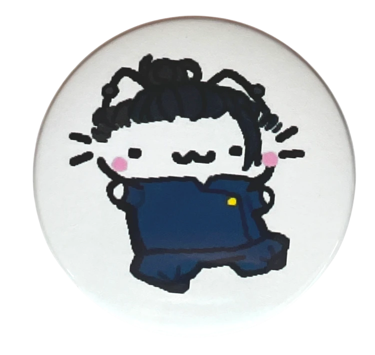Przypinka button badzik badge Basiilleaf Bazyl Suguru Geto Jujutsu Kaisen 58mm