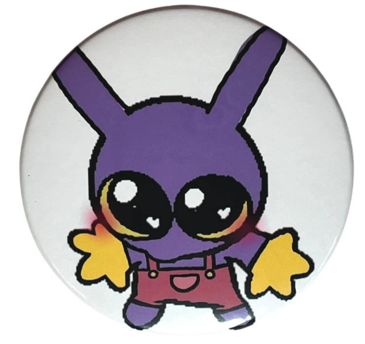 Przypinka button badzik badge Basiilleaf Bazyl Jax Digital Circus 58mm