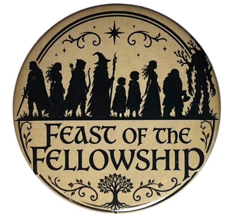 Przypinka button badzik badge Feast of the Fellowship Władca Pierścieni 58mm