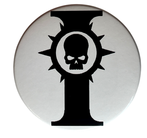 Przypinka button badzik badge Warhammer Znak Imperatora 58mm