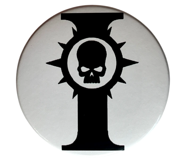 Przypinka button badzik badge Warhammer Znak Imperatora 58mm