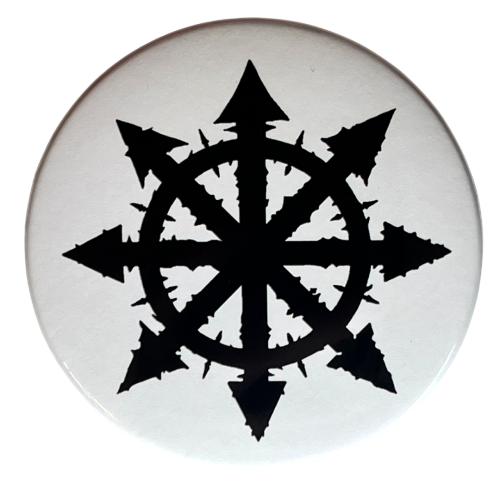 Magnes okrągły na lodówkę Warhammer Znak Chaos Undivided 58mm