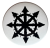 Magnes okrągły na lodówkę Warhammer Znak Chaos Undivided 58mm